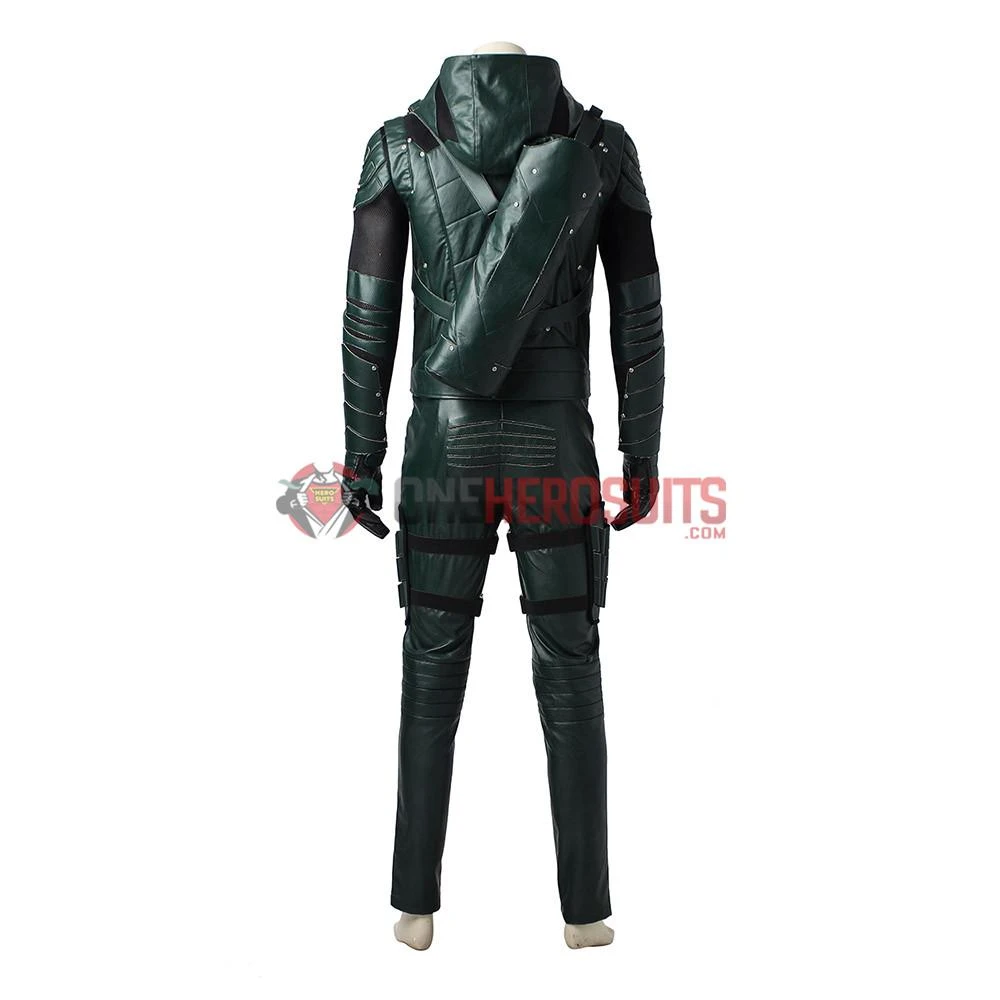OneHeroSuits Costumes Green Arrow Oliver Queen Cosplay Costume Arrow Season 5 Suit