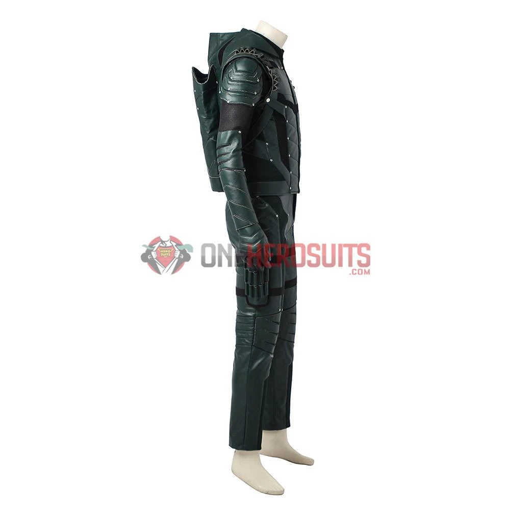 OneHeroSuits Costumes Green Arrow Oliver Queen Cosplay Costume Arrow Season 5 Suit