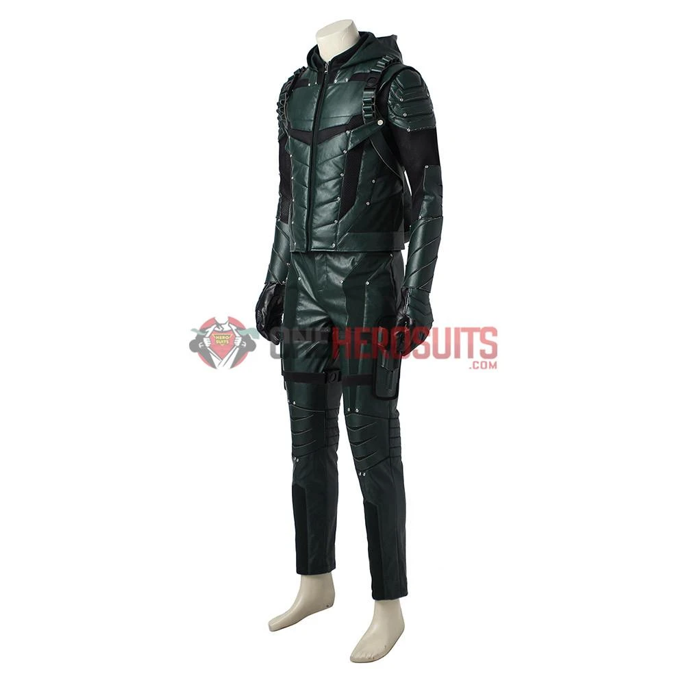 OneHeroSuits Costumes Green Arrow Oliver Queen Cosplay Costume Arrow Season 5 Suit