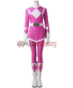 OneHeroSuits Costumes Pterosaur Pink Ranger Cosplay Costume Mighty Morphin Power Rangers Suit