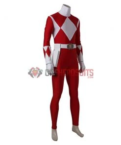 OneHeroSuits Tyrannosaurus Red Ranger Cosplay Costume Mighty Morphin Power Rangers Bodysuit Costumes