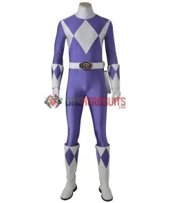 OneHeroSuits Purple Power Ranger Cosplay Boots Mighty Morphin Power Rangers Shoes Costumes