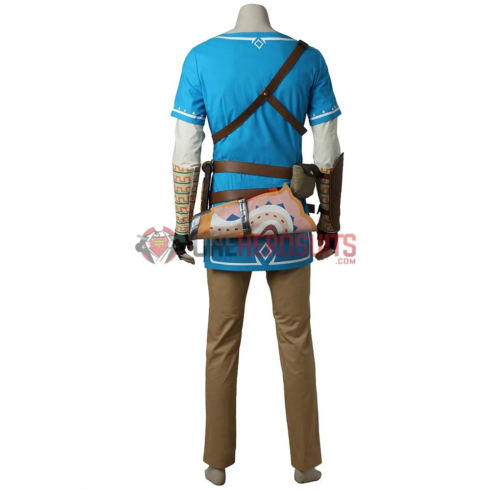 OneHeroSuits Link Blue Tunic Cosplay Costume The Legend Of Zelda Breath Of The Wild Suit