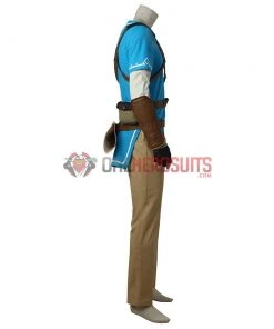 OneHeroSuits Link Blue Tunic Cosplay Costume The Legend Of Zelda Breath Of The Wild Suit