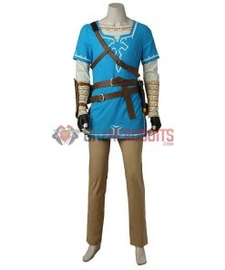 OneHeroSuits Link Blue Tunic Cosplay Costume The Legend Of Zelda Breath Of The Wild Suit