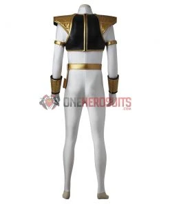 OneHeroSuits White Ranger Cosplay Costume Mighty Morphin Power Rangers Suit