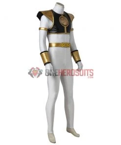 OneHeroSuits White Ranger Cosplay Costume Mighty Morphin Power Rangers Suit