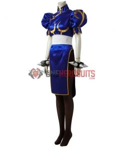OneHeroSuits Chun Li Cosplay Costume Chinese Kung Fu Dress Up Street Fighter Suit
