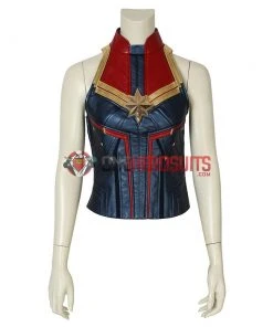 OneHeroSuits Costumes Carol Danvers Cosplay Costume Captain Marvel Dark Color Red Cosplay Suit