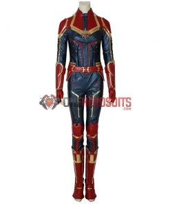 OneHeroSuits Costumes Carol Danvers Cosplay Costume Captain Marvel Dark Color Red Cosplay Suit