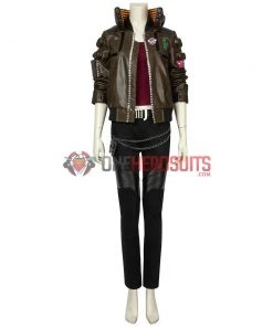 OneHeroSuits Cyberpunk 2077 V Female Cosplay Costumes Artificial Leather Cosplay Suit