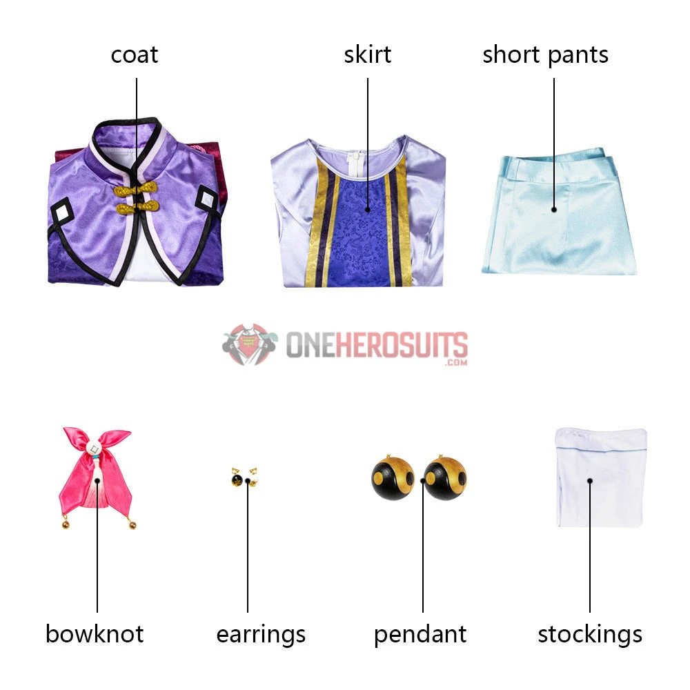 Genshin Impact Qiqi Cosplay Costume OneHeroSuits Costumes