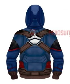 OneHeroSuits Kids Captain America Creative 3D Printed Zip Hoodie Kids Cosplay