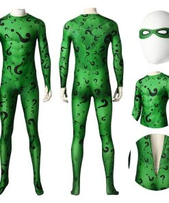 OneHeroSuits Batman Forever Riddler Cosplay Costume Jim Carrey Edition 3D Printed Jumpsuits