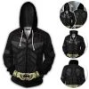OneHeroSuits Batman Hoodie Batsuit Creative Printed Zip-Up Hooded Sweatshirt Cozy Hoodies