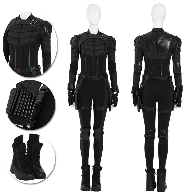 OneHeroSuits Black Widow 2021 Cosplay Costumes Yelena Belova Black Top Level Suit