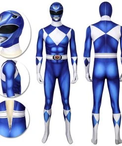 OneHeroSuits Expert-level Cosplay Bodysuit & Zentai Blue Power Ranger Cosplay Suit Spandex Power Rangers Costumes Lightweight