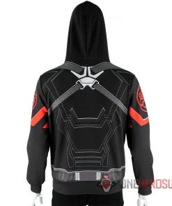 OneHeroSuits Captain America Hydra Hoodie Creative Printed Zip-Up Hooded Sweatshirt Cozy Hoodies