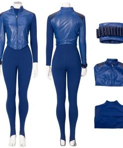 OneHeroSuits Cyberfist Cosplay Costumes Blue Leather Suits