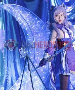 OneHeroSuits Keqing Genshin Impact Cosplay Costume Full Set With Cosplay Boots