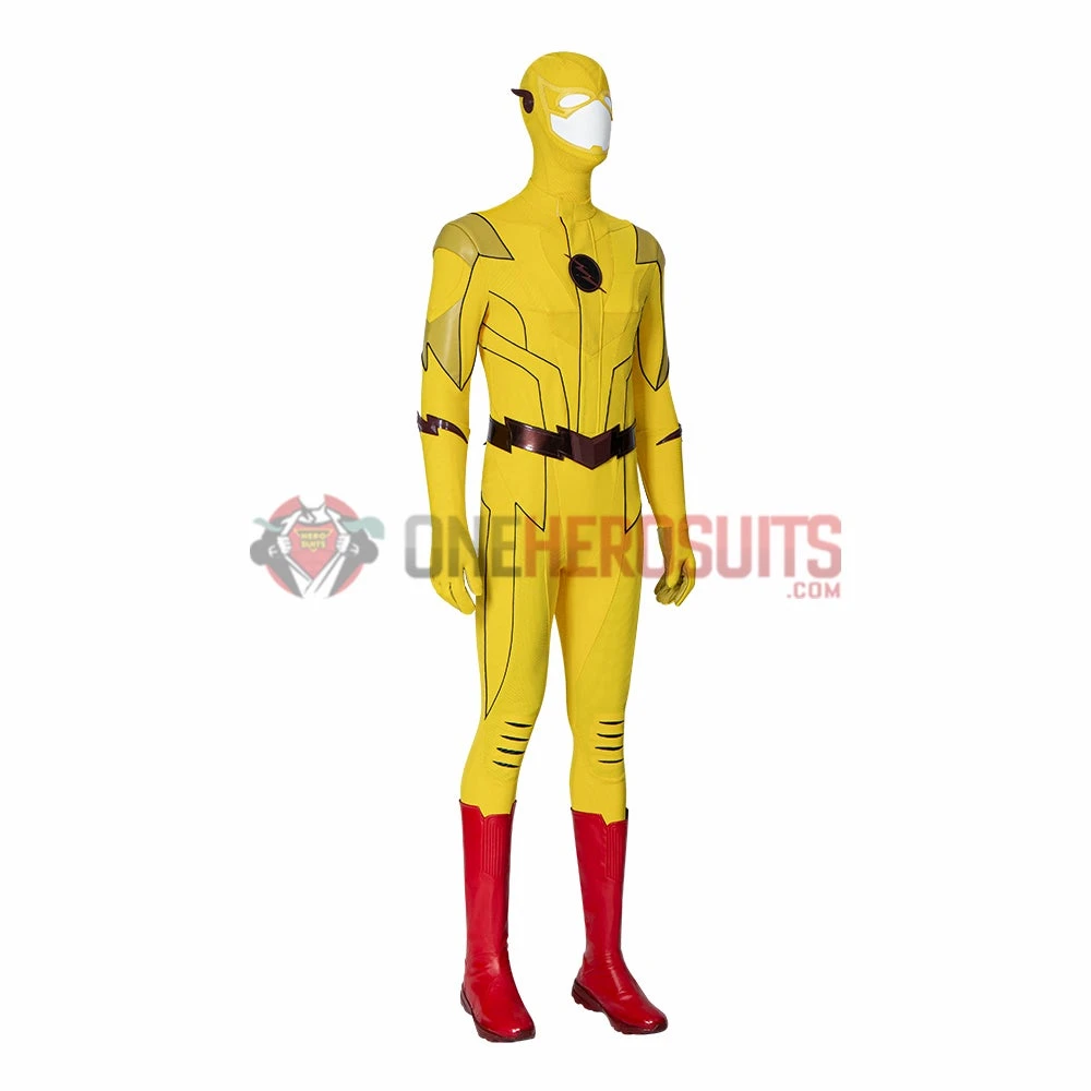 OneHeroSuits Reverse-Flash Cosplay Costumes The Flash S8 Yellow Cosplay Suits