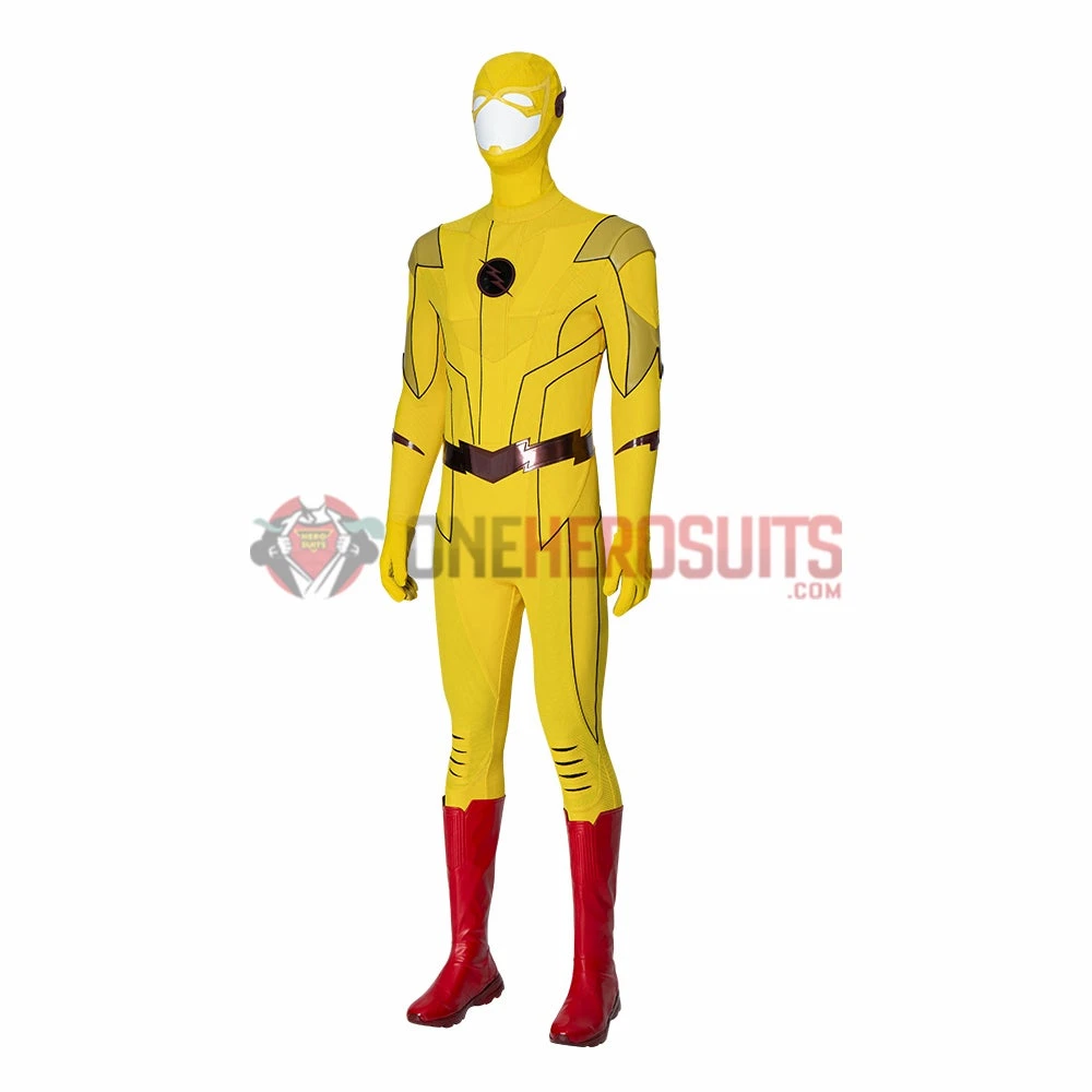 OneHeroSuits Reverse-Flash Cosplay Costumes The Flash S8 Yellow Cosplay Suits