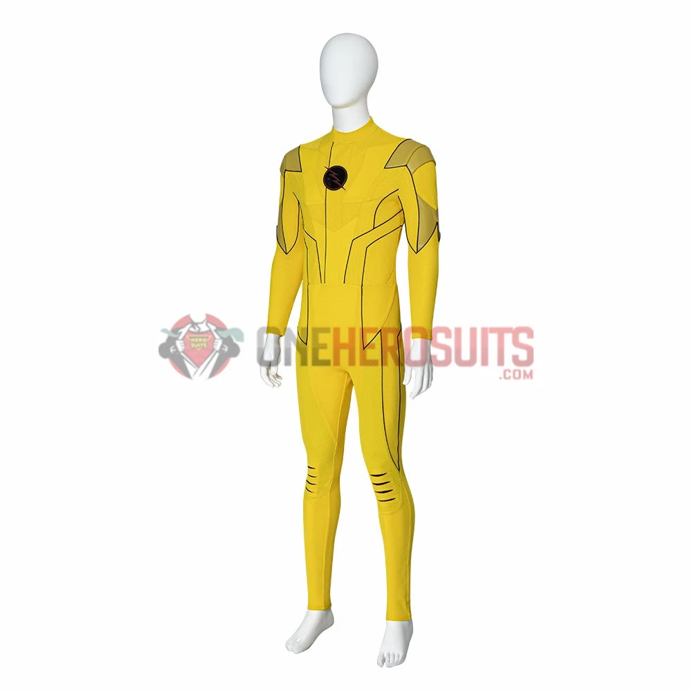 OneHeroSuits Reverse-Flash Cosplay Costumes The Flash S8 Yellow Cosplay Suits