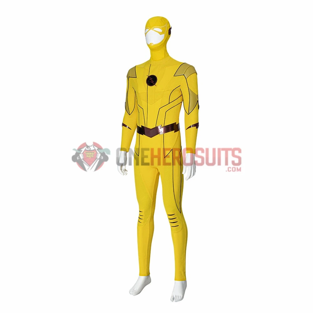 OneHeroSuits Reverse-Flash Cosplay Costumes The Flash S8 Yellow Cosplay Suits