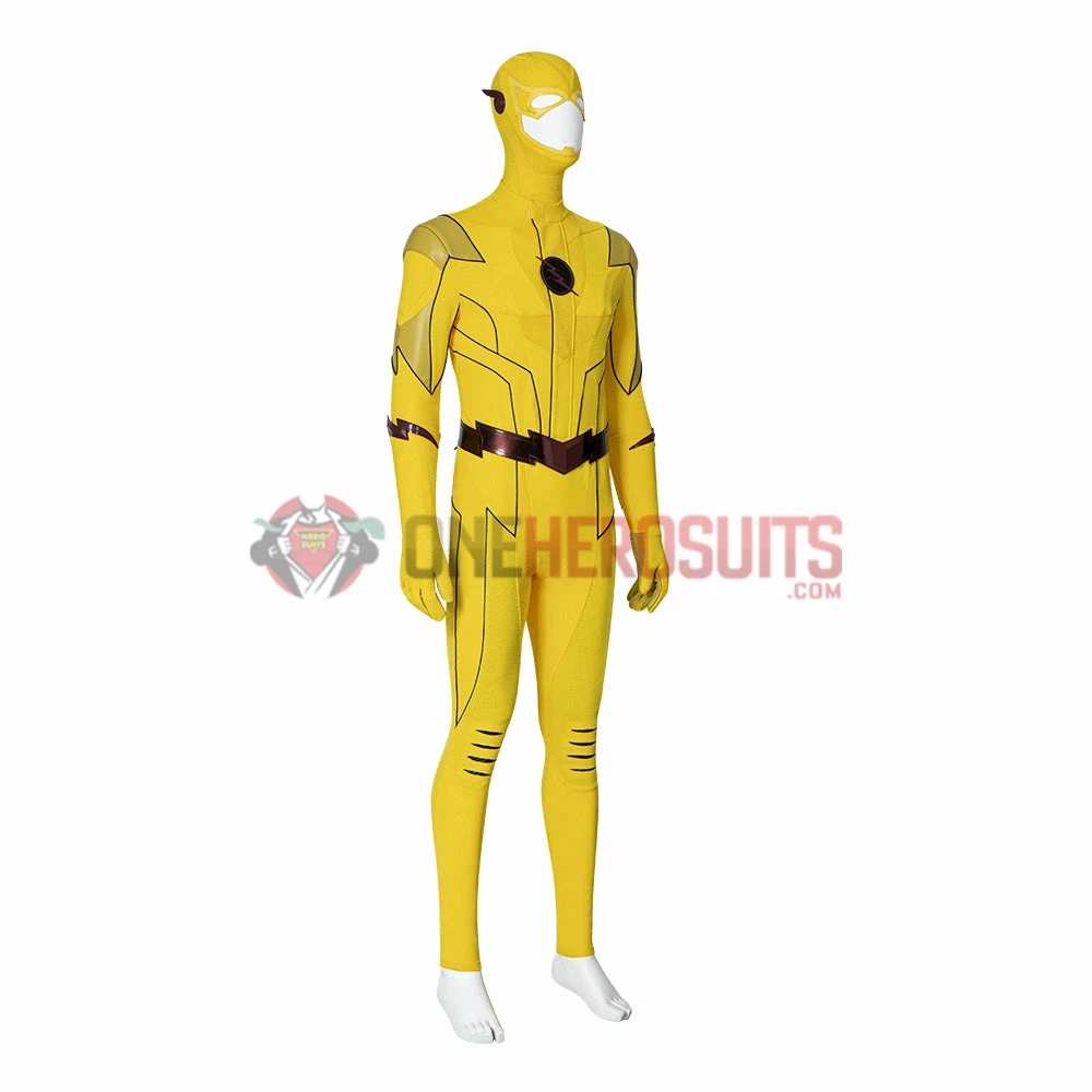 OneHeroSuits Reverse-Flash Cosplay Costumes The Flash S8 Yellow Cosplay Suits