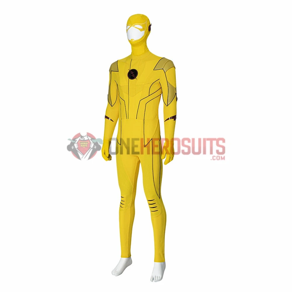 OneHeroSuits Reverse-Flash Cosplay Costumes The Flash S8 Yellow Cosplay Suits