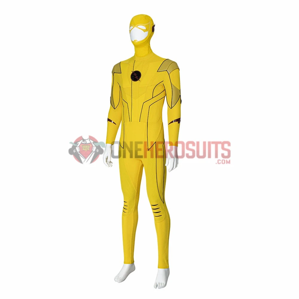 OneHeroSuits Reverse-Flash Cosplay Costumes The Flash S8 Yellow Cosplay Suits
