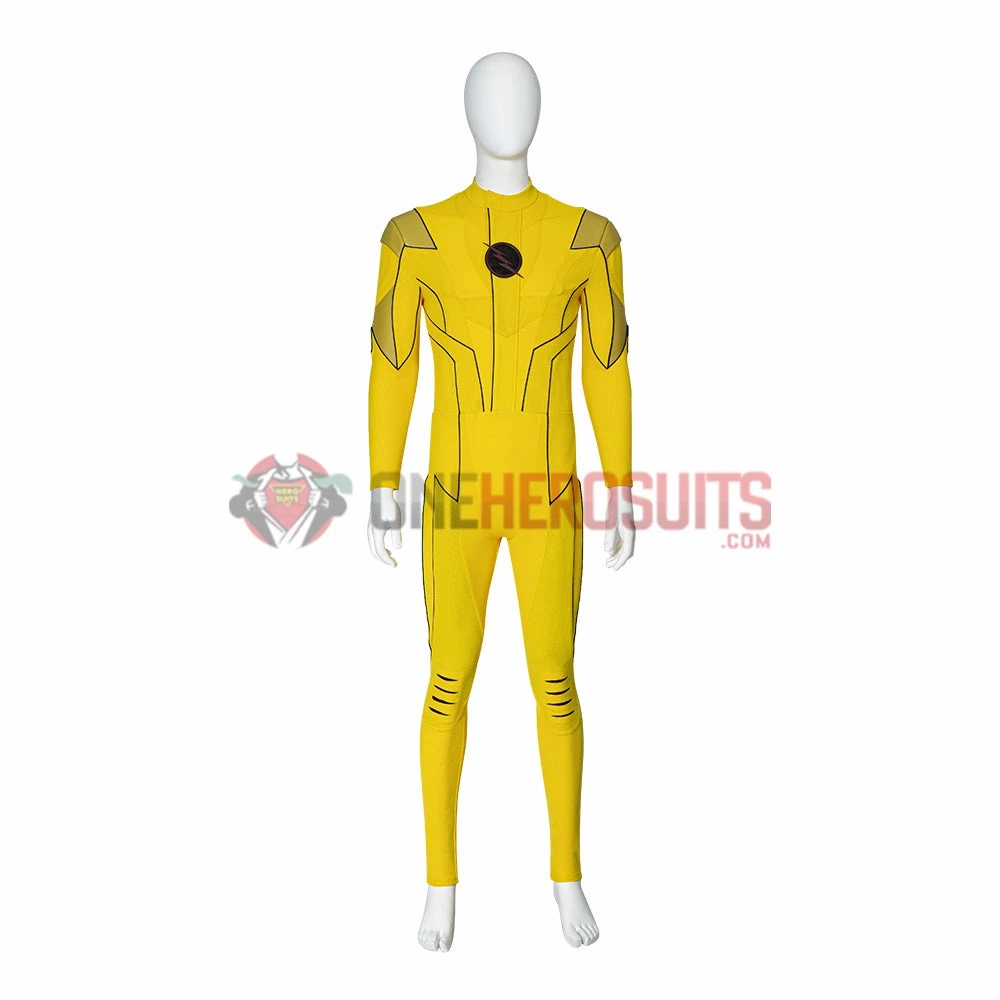 OneHeroSuits Reverse-Flash Cosplay Costumes The Flash S8 Yellow Cosplay Suits