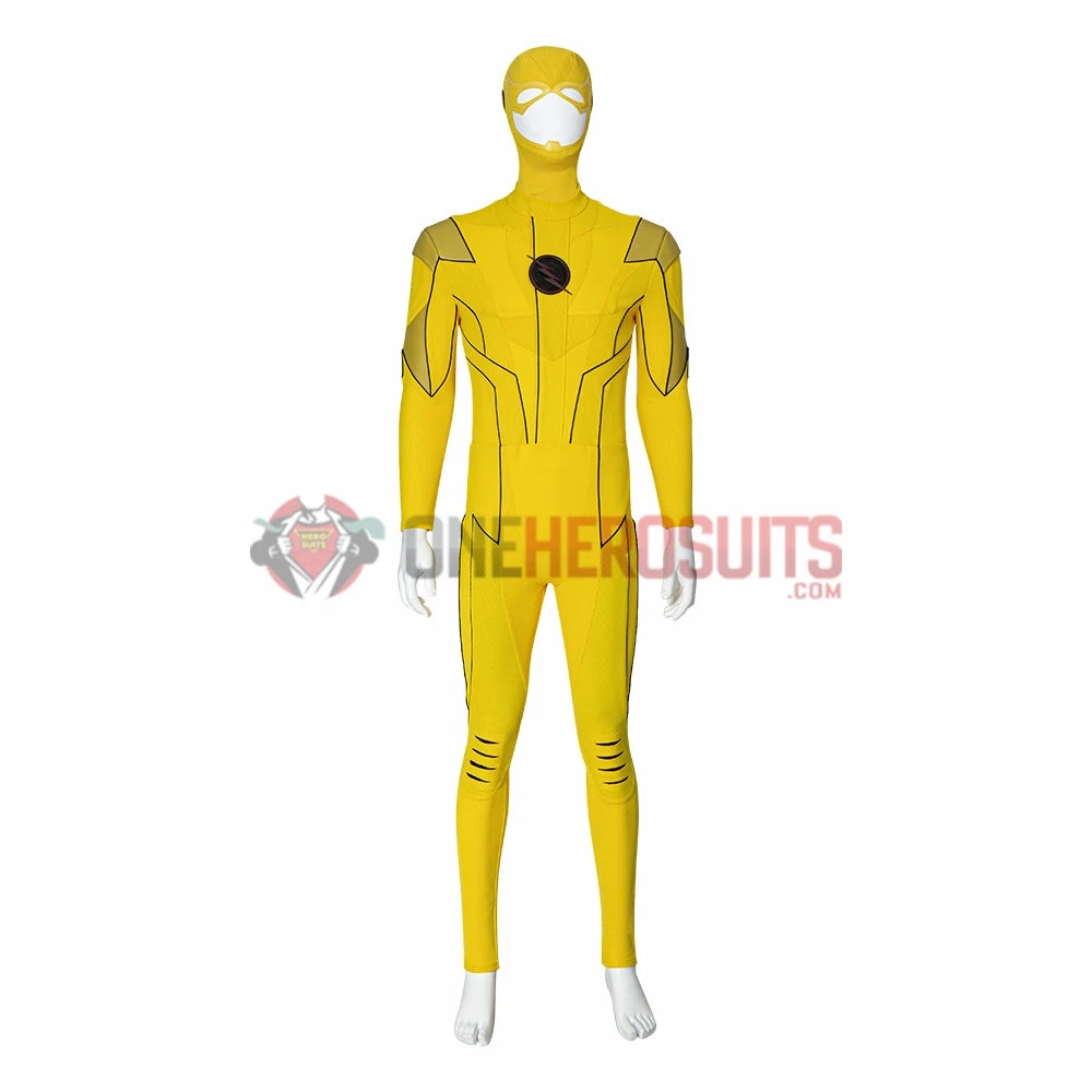 OneHeroSuits Reverse-Flash Cosplay Costumes The Flash S8 Yellow Cosplay Suits
