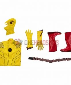 OneHeroSuits Reverse-Flash Cosplay Costumes The Flash S8 Yellow Cosplay Suits