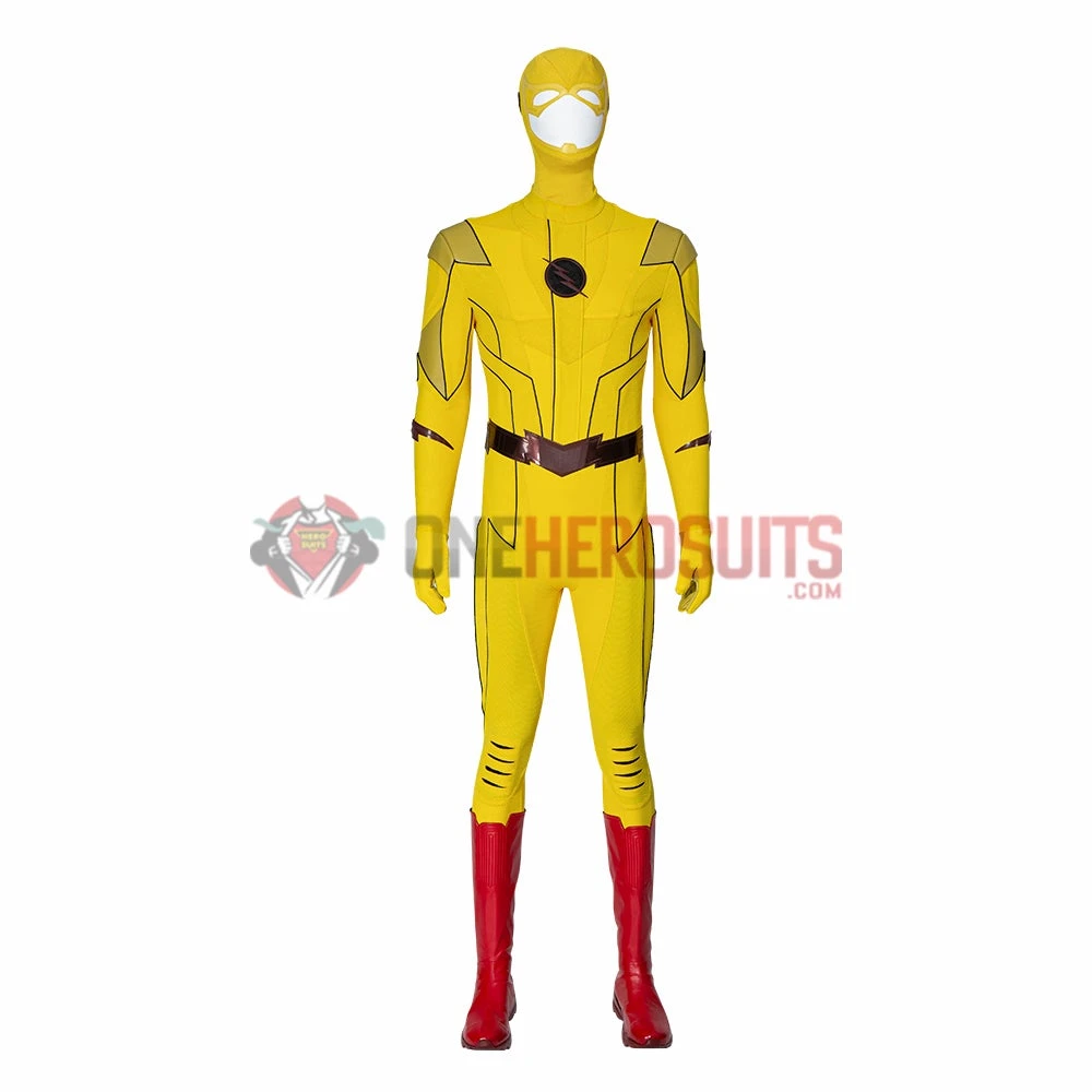 OneHeroSuits Reverse-Flash Cosplay Costumes The Flash S8 Yellow Cosplay Suits