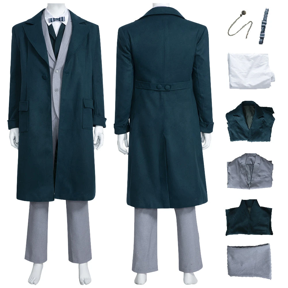 OneHeroSuits Fantastic Beasts 2 Cosplay Costumes Newt Scamander Top Level Suits
