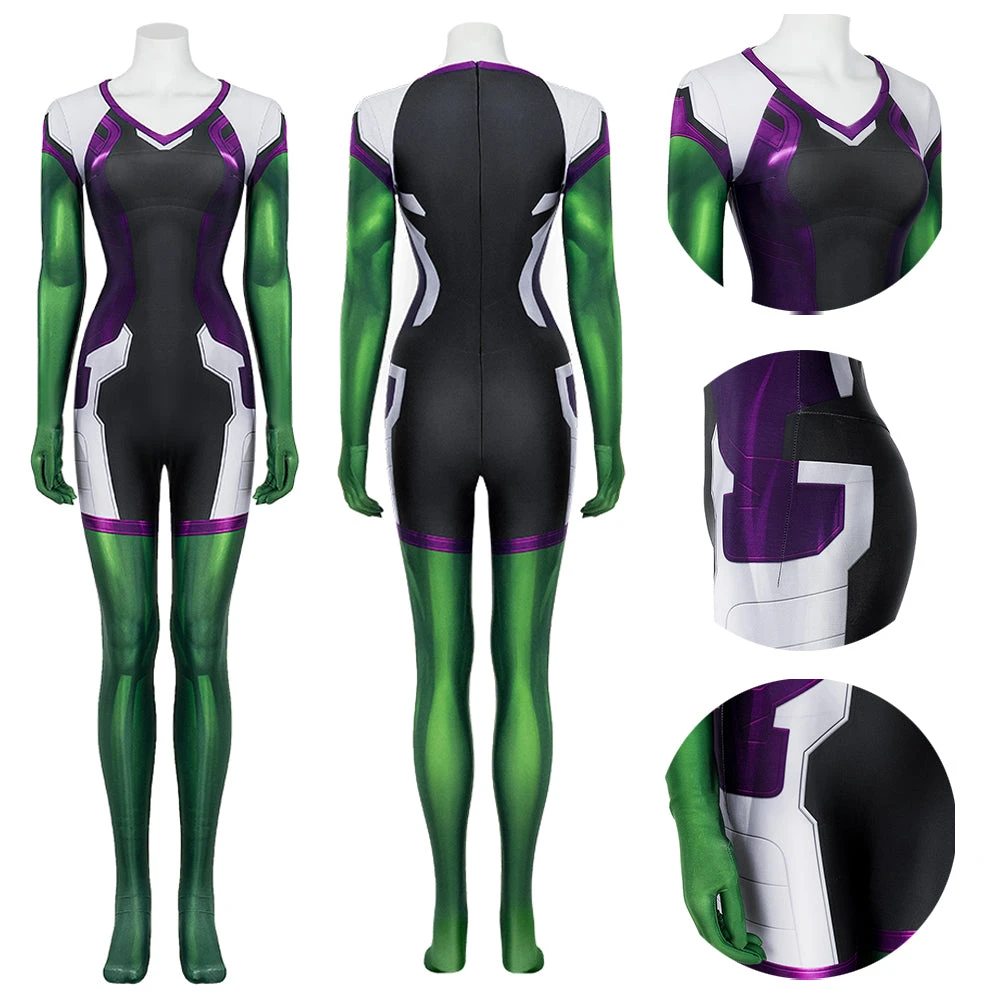 OneHeroSuits Female Hulk Cosplay Costumes She-Hulk Bodysuit