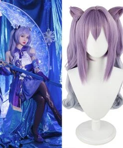 OneHeroSuits Genshin Impact Keqing Cosplay Wig