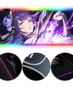 OneHeroSuits Genshin Impact Mouse Pad Raiden Shogun Creative RGB Full Desktop Mouse Pad