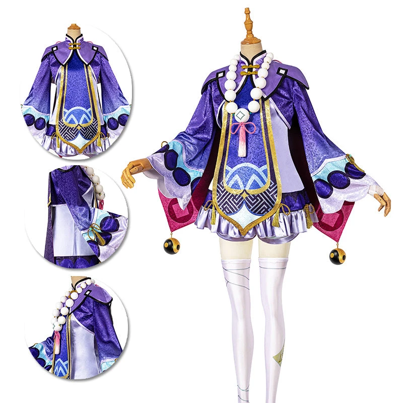 Genshin Impact Qiqi Cosplay Costume OneHeroSuits Costumes