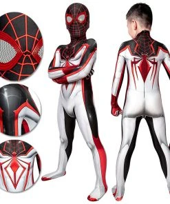 OneHeroSuits Gifts For Kids Spider-man Cosplay Suit Children Miles Morales TRACK Cosplay Bodysuit