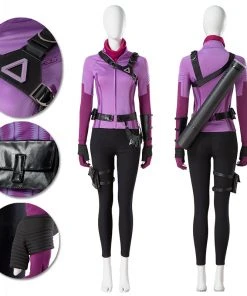 Hawkeye Cosplay Costumes Kate Bishop Purple OneHeroSuits