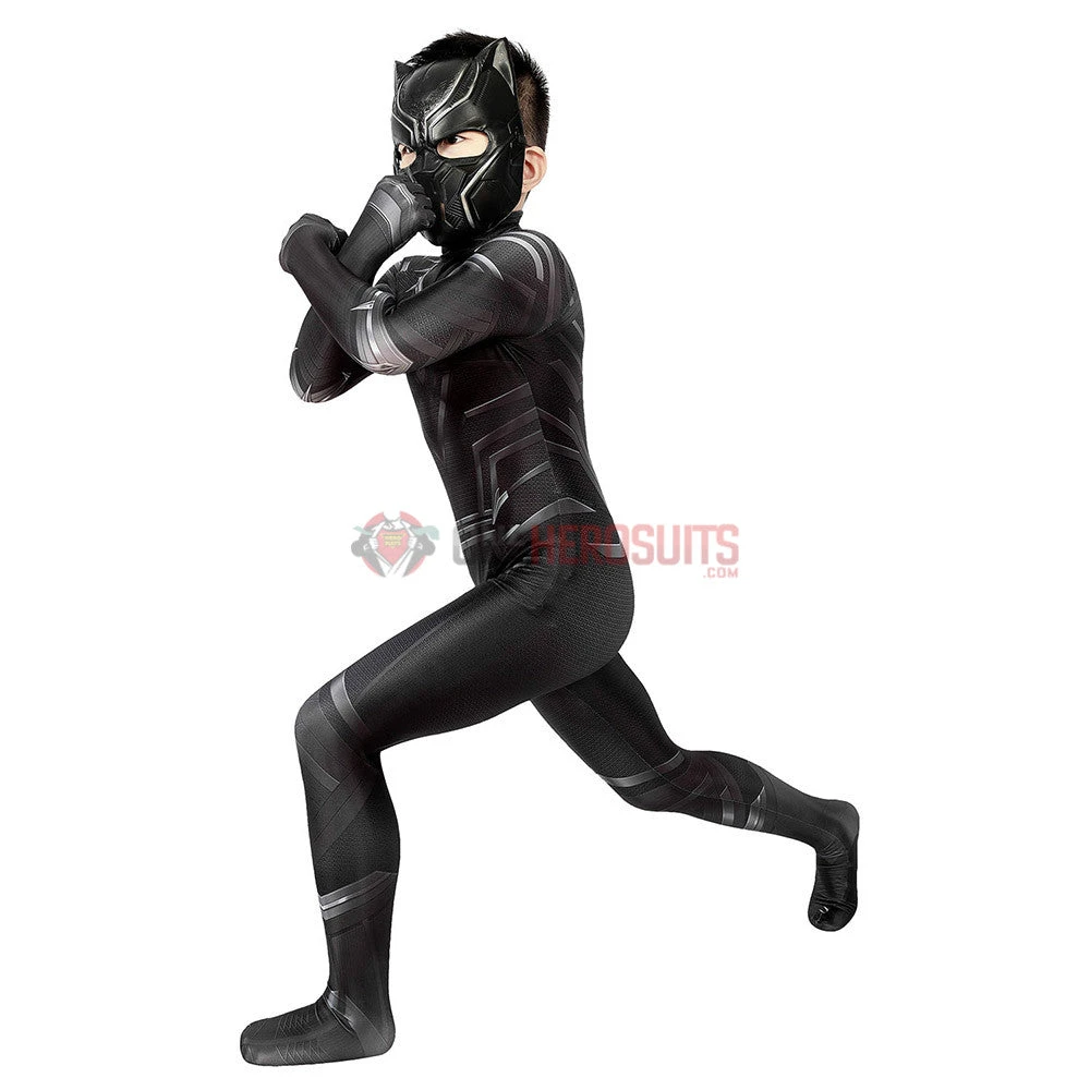 OneHeroSuits Gift For Boys Black Panther Cosplay Suit HQ Printed Costumes Expert-level Cosplay Bodysuit & Zentai