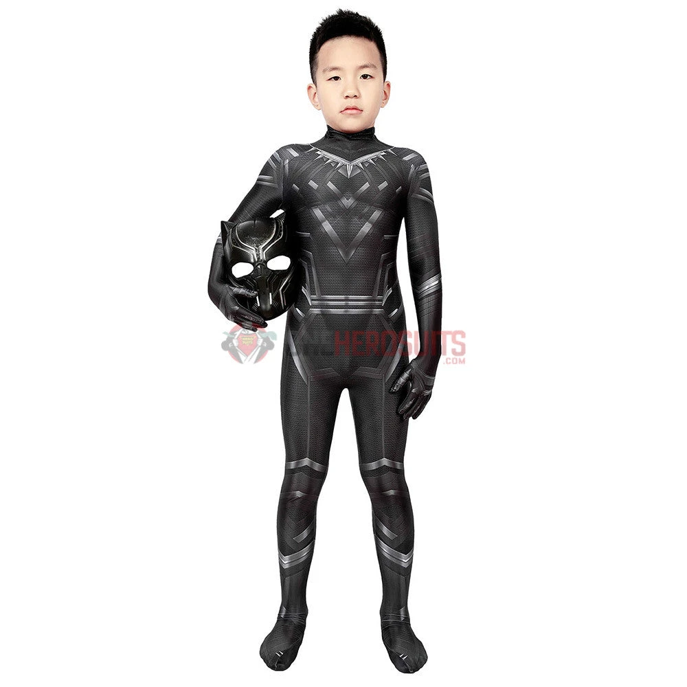OneHeroSuits Gift For Boys Black Panther Cosplay Suit HQ Printed Costumes Expert-level Cosplay Bodysuit & Zentai