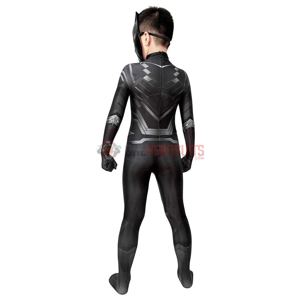OneHeroSuits Gift For Boys Black Panther Cosplay Suit HQ Printed Costumes Expert-level Cosplay Bodysuit & Zentai