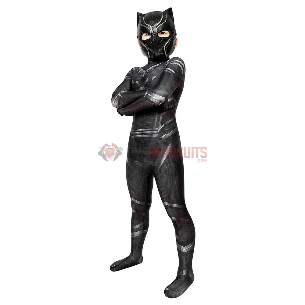 OneHeroSuits Gift For Boys Black Panther Cosplay Suit HQ Printed Costumes Expert-level Cosplay Bodysuit & Zentai