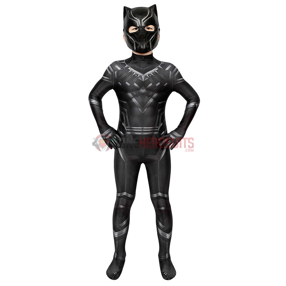 OneHeroSuits Gift For Boys Black Panther Cosplay Suit HQ Printed Costumes Expert-level Cosplay Bodysuit & Zentai