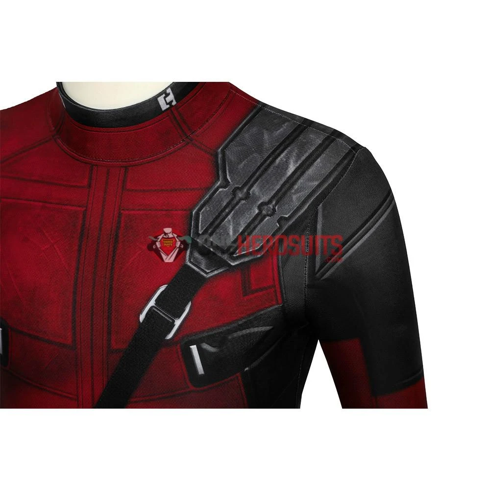 OneHeroSuits Expert-level Cosplay Bodysuit & Zentai Kids Deadpool Cosplay Suit 3D Printed Spandex Deadpool Suit For Children