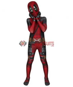 OneHeroSuits Expert-level Cosplay Bodysuit & Zentai Kids Deadpool Cosplay Suit 3D Printed Spandex Deadpool Suit For Children