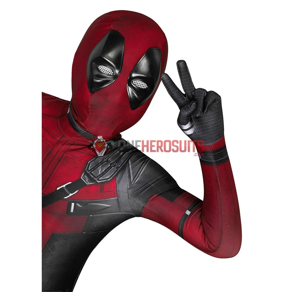 OneHeroSuits Expert-level Cosplay Bodysuit & Zentai Kids Deadpool Cosplay Suit 3D Printed Spandex Deadpool Suit For Children